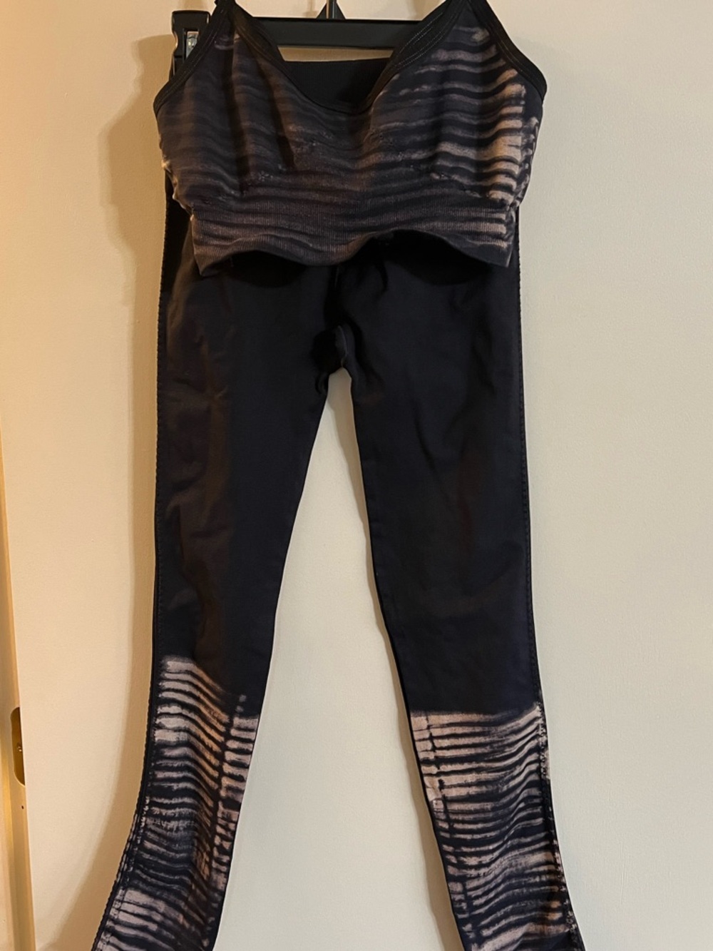 FP Movement by Free People Black Striped Active Leggings